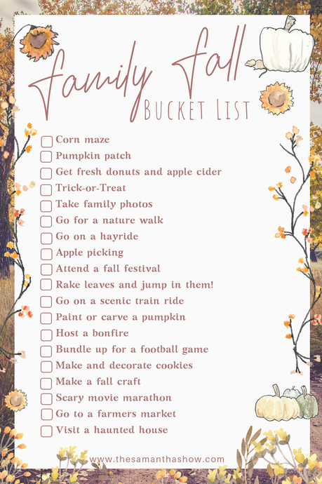 Grab your FREE printable for the ultimate Family Fall Bucket List! 