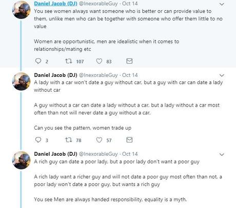 Frustrated Man Calls Out Ladies For Refusing to Date Him because he doesn’t Have a Car (See tweets)