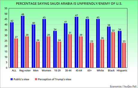 U.S. Public Doesn't See Saudi Arabia The Way Trump Does