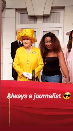 Betty Kyallo hangs out with life-size wax replica of Queen Elizabeth 