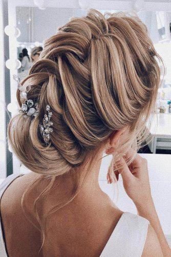 wedding hairstyles 2019 elegant textured updo on blonde hair my_wedmakeup