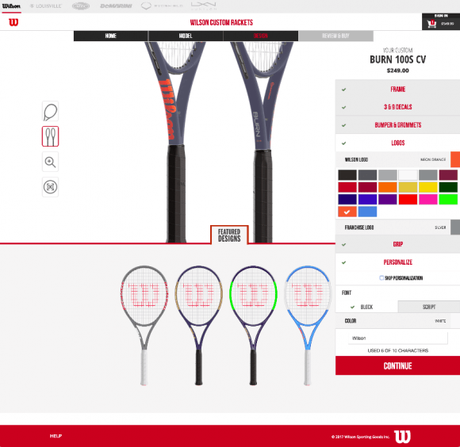 Pimp Your Wilson Racket Online
