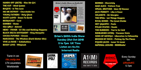 Brian's Indie Show on Radio KC - Replay from Sunday 21.10.18