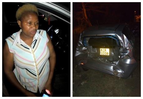 Undeterred journalistÂ Saddique Shaban nabs drunk University of Nairobi lecturer who nearly killed three in MlolongoÂ crash (Photos)