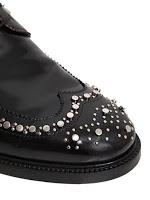 That Brogue's A Stud:  Clergerie Paris Aroelec Studded Leather Lace-Up Shoe