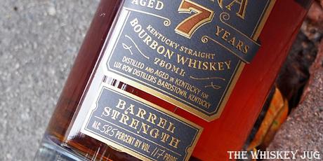 Old Ezra 7 Years Barrel Strength Bourbon Label