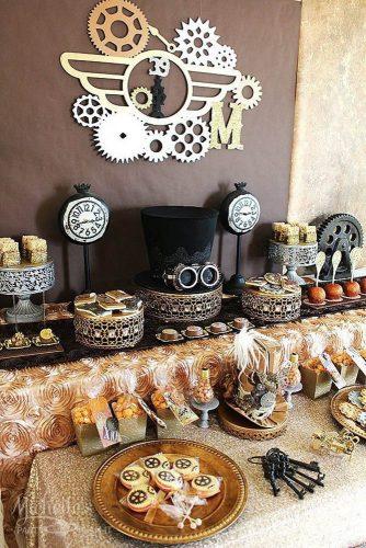 steampunk wedding decorations hat in candy michellespartyplanit