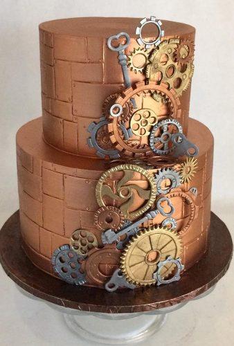steampunk wedding decorations gold cake bakedseattlen