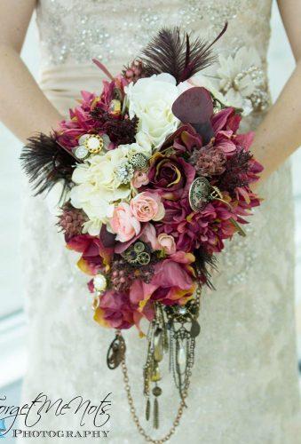 steampunk wedding decorations casade bouquet forgetmenotsphotography