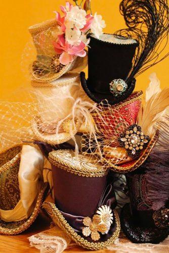 steampunk wedding decorations many hats divinehatdesigns