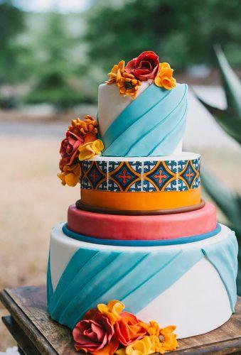 mexican wedding decor modern cake Shannon Rosan Photography