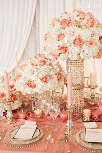 coral wedding decorations coral decor idea Belluxe Photography