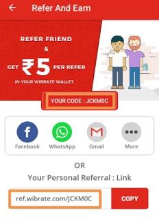 wibrate app referral link