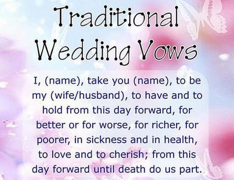 how to write wedding vows traditional vow example