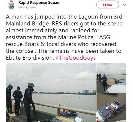 Black Friday: Driver Parks his Loaded Bus Jumps Into Lagos Lagoon This Morning (Photos)