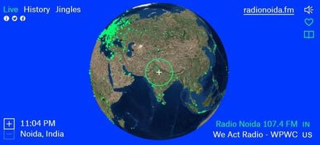 Radio Garden : A fun way to explore radio stations of the world.