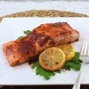 Cranberry Chipotle Glazed Baked Salmon #CranberryWeek Cranberry Chipotle Glazed Baked Salmon #CranberryWeek