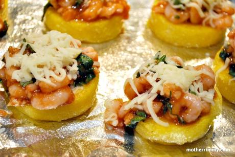 Quick Calorie-Friendly Shrimp and Polenta Appetizers