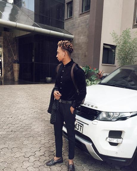 Calisah poses in front of Vera Sidika's Range Rover