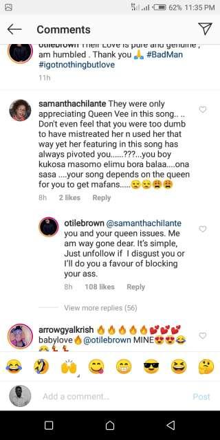 Otile Brown forced to blast female fan still abusing him long after Vera’s drama calmed down