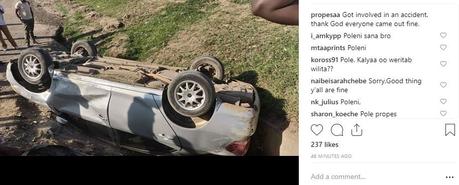 Comedians Propesa involved in a nasty road accident