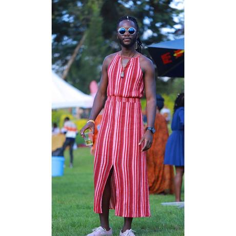 Lupita Nyongo’s brother explains why he showed up at Ngong Racecourse while wearing a dress