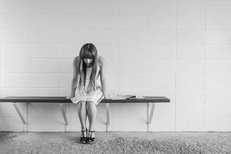 Worried Girl, Woman, Waiting, Sitting, Thinking, Worry