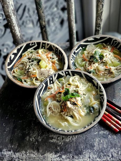 asian inspired soulful chicken soup