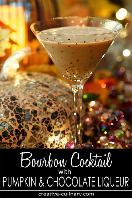Bourbon Cocktail with Pumpkin and Chocolate Liqueur