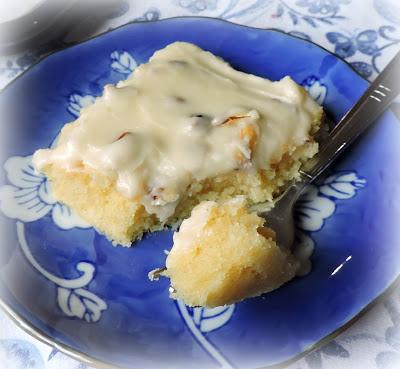 Fudgy Almond Tray Cake