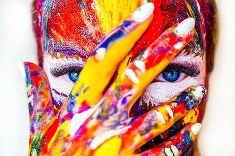 Paint, Makeup, Girl, Cosmetics, Color, Creativity