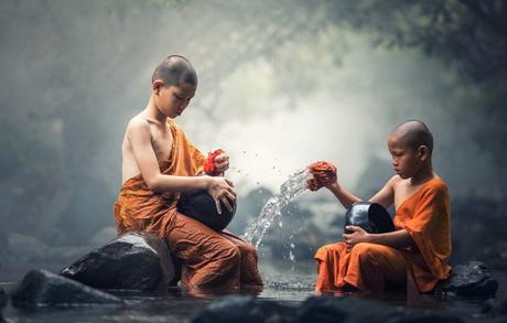 Buddhist, Ritual, Water, Buddhism, Meditation, Ancient