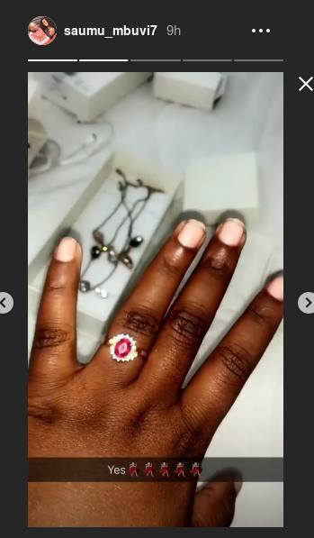 Saumu Mbuvi flaunts another engagement ring