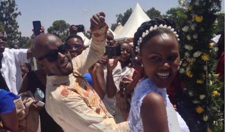 Mark Masai and Fiona Nduta during their wedding