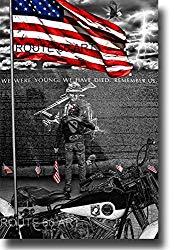 Image: Route 66 Harley Davidson Vietnam Veterans Memorial Wall Art Print