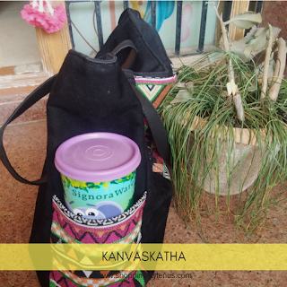 Shopping, Style and Us: India's Best Shopping and Self-Help Blog - Quick Review of the Kanvas Katha Multicolor Velvet Tote Bag 