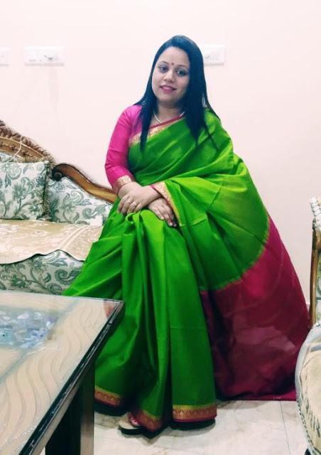 Shopping, Style and Us: India's Best Shopping and Self-Help Blog -Crepe Silk Sarees are ones of the best choices to work regardless of your profession.