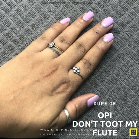 Shopping, Style and Us: India's Best Shopping and Self-Help Blog - Dupe of OPI Don't Toot My Flute