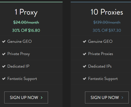 10 dedicate proxies cost $97.3