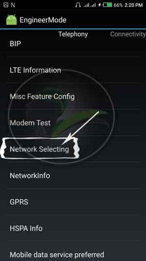 enabling 4g mode network selecting