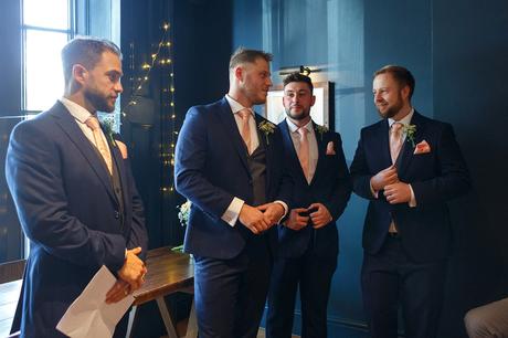 the groom and his groomsmen before the ceremony