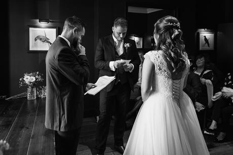 reading wedding vows to each other