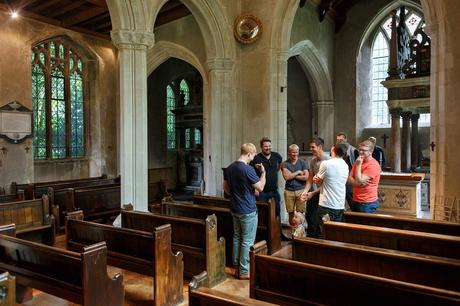 Hengrave Hall Wedding Photography | Alice and Nick a quick practice in the chapel