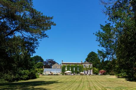 pennard house seen from the bottom of the lawn