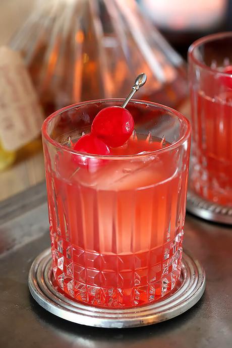 Bourbon Cherry Old Fashioned Cocktail