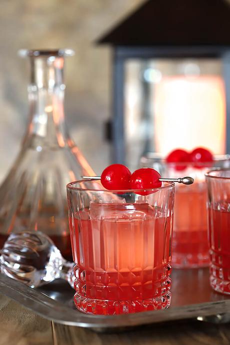 Bourbon Cherry Old Fashioned Cocktail