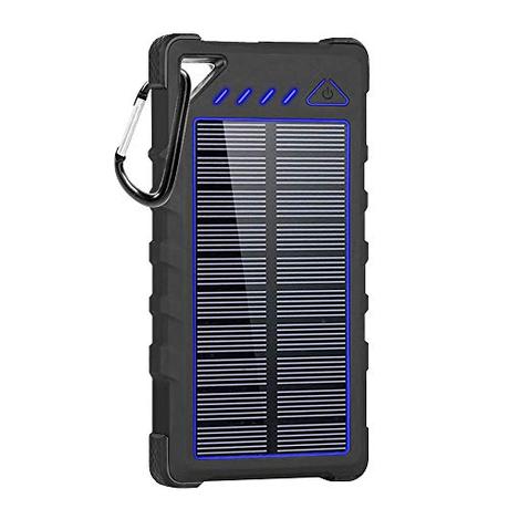 Solar Charger, 16000mAh Portable Solar Power Bank with IPX7 Waterproof Function, External Solar Panel Battery Pack Phone Charger with 4 LED Flashlights for iPhone 8/8 Plus, Samsung S8/Note 8 and More