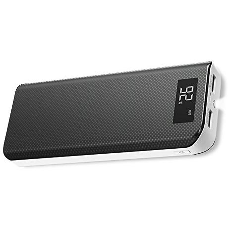 Power Bank, X-DRAGON 15000mAh Portable External Battery Charger Pack with Qpower Technology, LCD Display, Dual USB Outputs Compatible with Cell Phone, iPhone 8 X 7 Plus, Samsung, Tablet and More
