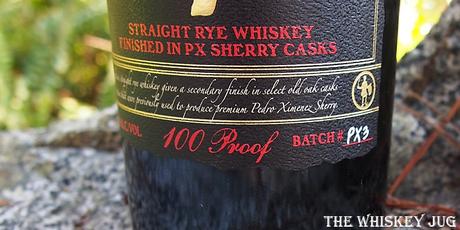 James E Pepper 1776 Rye​ ​Finished in PX Sherry Casks Label