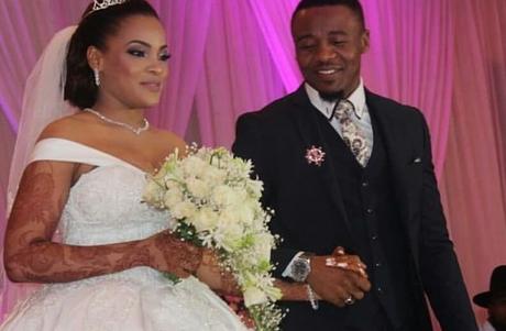 Alikiba and his Kenyan wifeÂ Amina KhalefÂ during their white wedding 